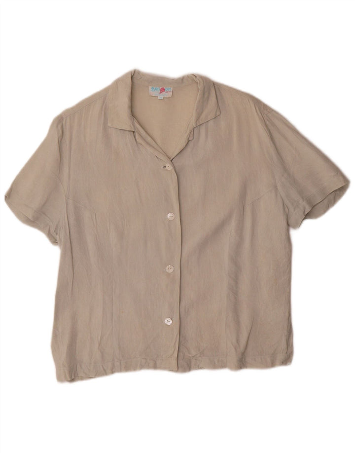 Chemise à Manches Courtes Femme Balloon EU 40 Soie Beige Moyen