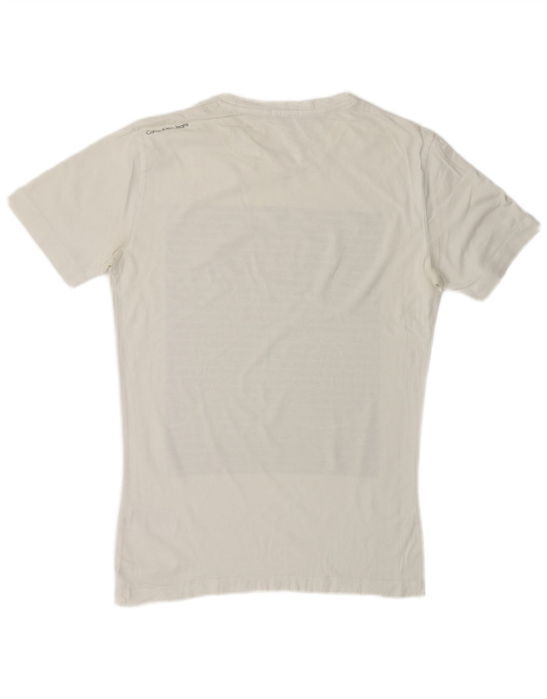 CALVIN KLEIN JEANS T-Shirt Graphique Homme Petit Blanc Coton