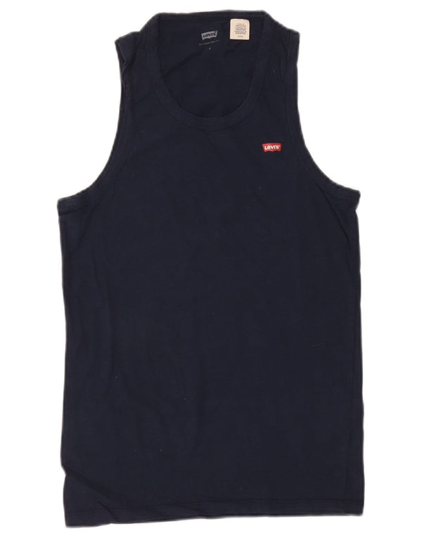 Levi's Débardeur Femme UK 10 Small Bleu Marine Coton