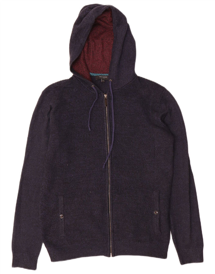 Ted Baker Cardigan à capuche et fermeture éclair pour homme Taille 2 Petit Bleu marine