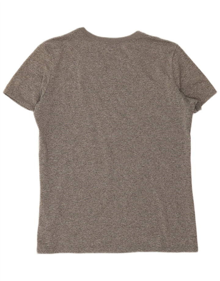 Nike Womens Dri Fit Graphic T-Shirt Top UK 14 Gris Moyen