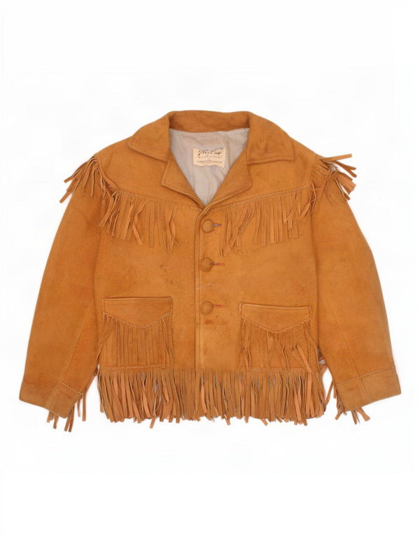 Quilon Veste Western en Daim Garçon 5-6 Ans Beige