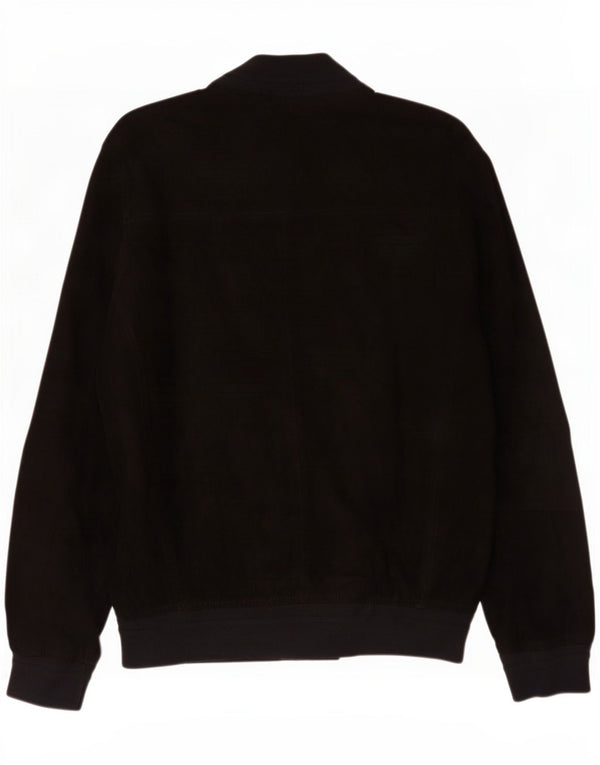 Project Classico Veste bomber en daim pour homme UK 40 Grand cuir noir