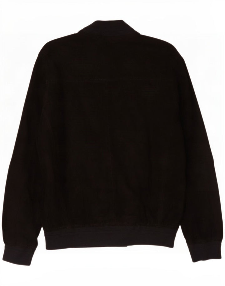 Project Classico Veste bomber en daim pour homme UK 40 Grand cuir noir