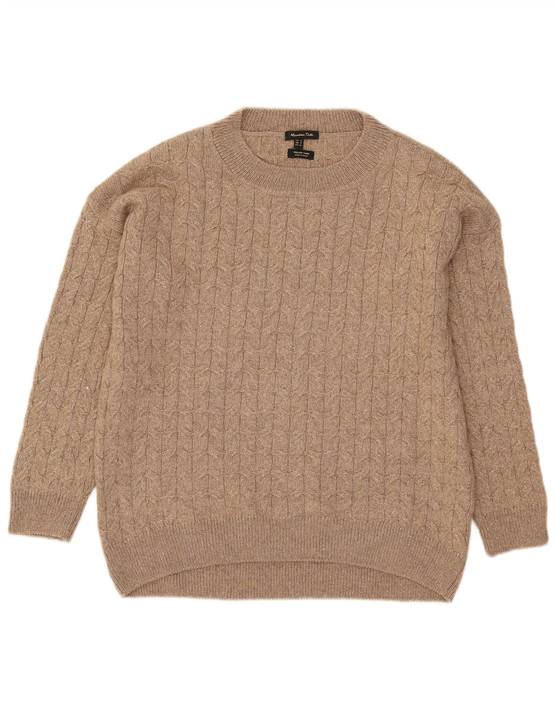 Massimo Dutti Pull surdimensionné à col rond pour femme UK 10 Petit Gris