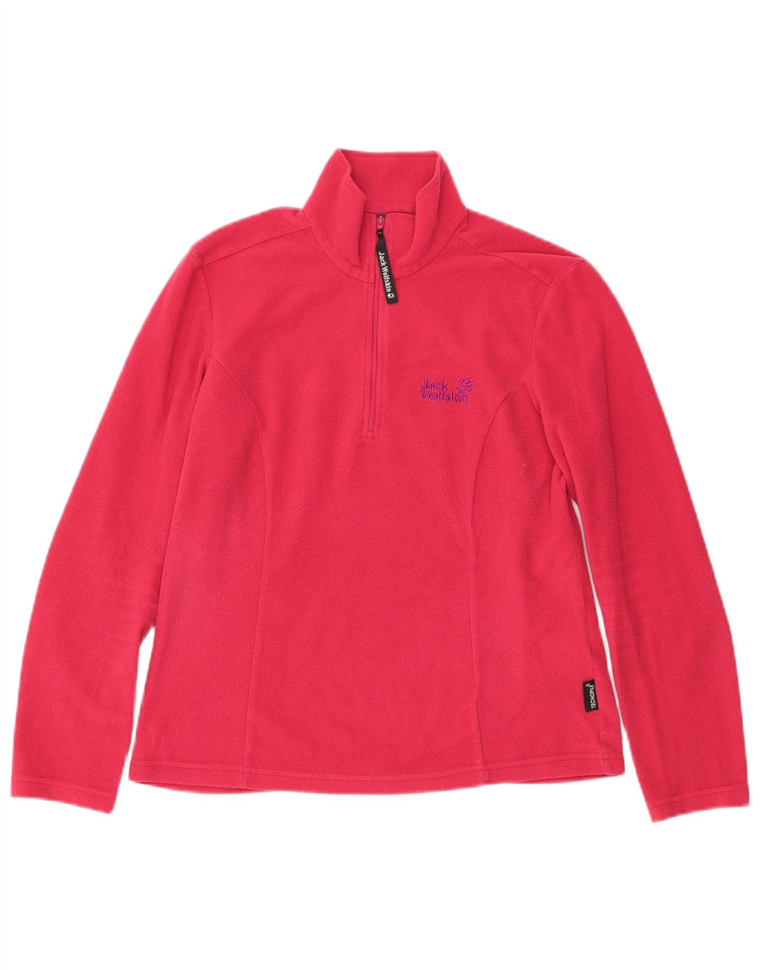 Jack Wolfskin Pull polaire à col zippé pour femme UK 12/14 Rose moyen Polyester