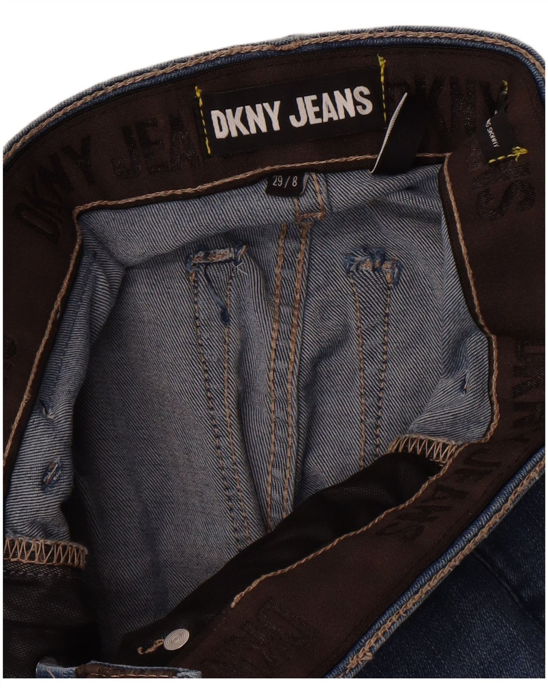 Dkny Jean skinny pour femme US 8 Medium W29 L29 Bleu