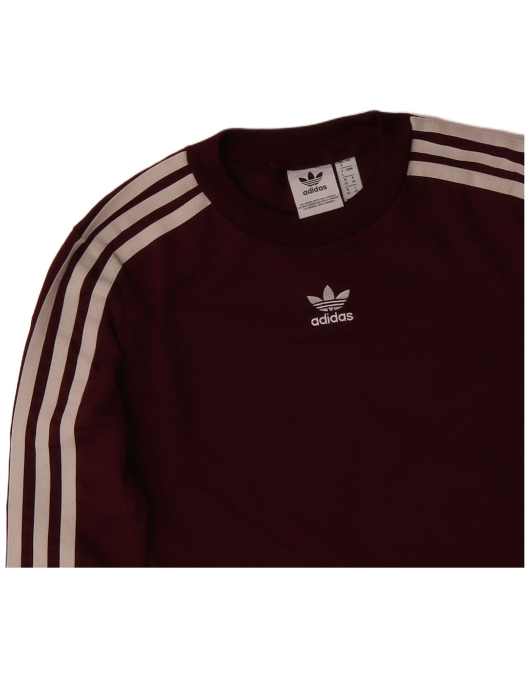 ADIDAS Body à manches longues pour femme UK 8 Small Bordeaux Polyester