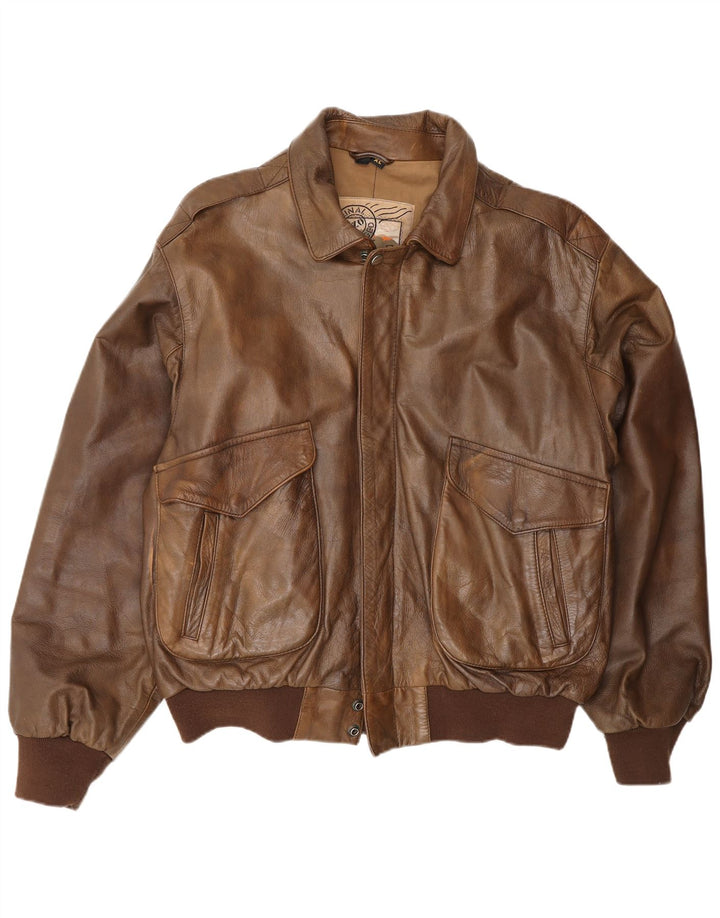 Veste en cuir pour homme Outback UK 42 XL Cuir marron