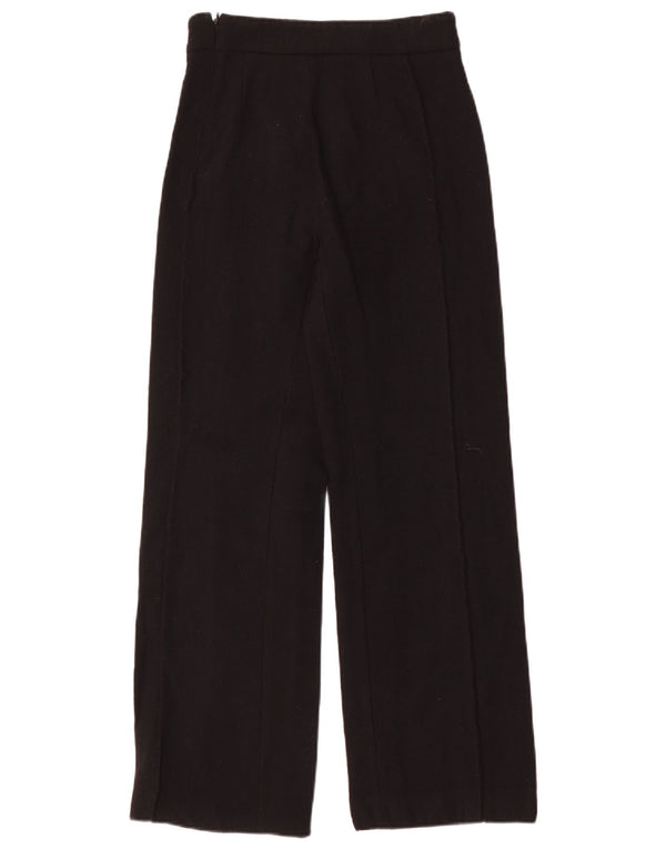 Pantalon décontracté jambe large femme vintage IT 40 Petit W26 L30 Noir
