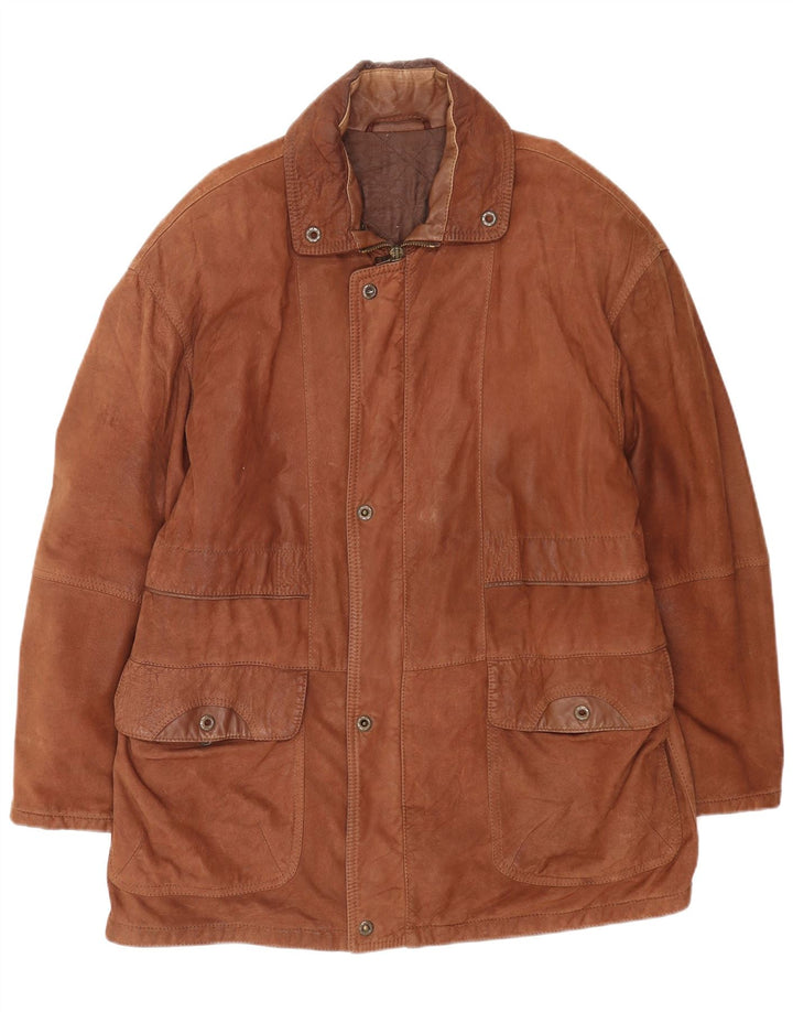Veste en cuir homme vintage IT 52 XL Cuir marron
