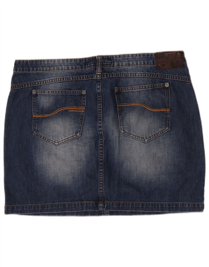 Fat Face Mini Jupe Cargo en Jean Femme W36 XL Bleu Coton