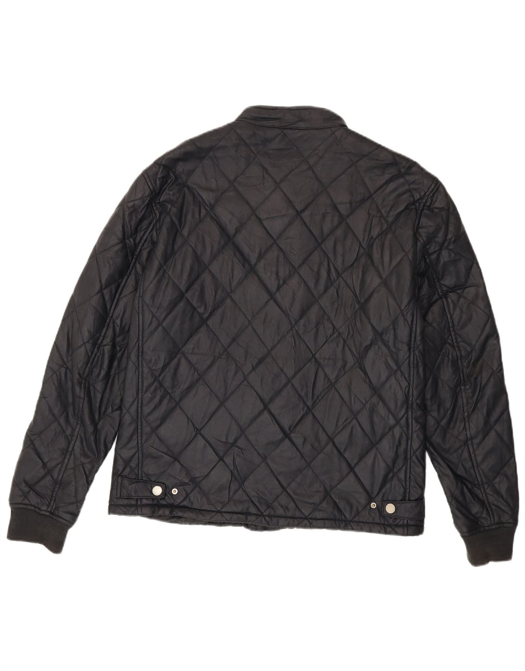 Zara Veste matelassée pour homme UK 42 XL Noir Polyester