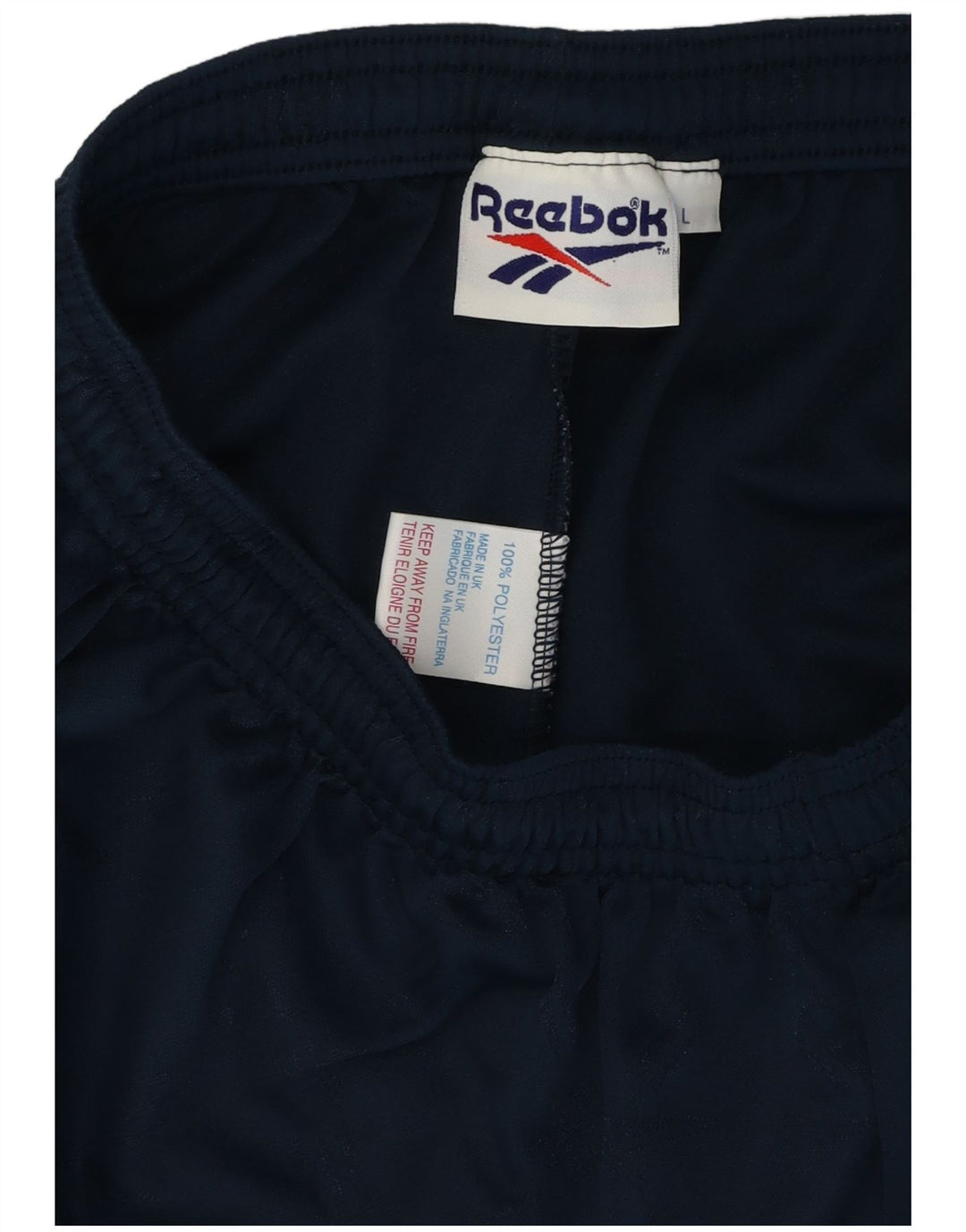 Reebok Short de sport graphique homme grand bleu marine polyester
