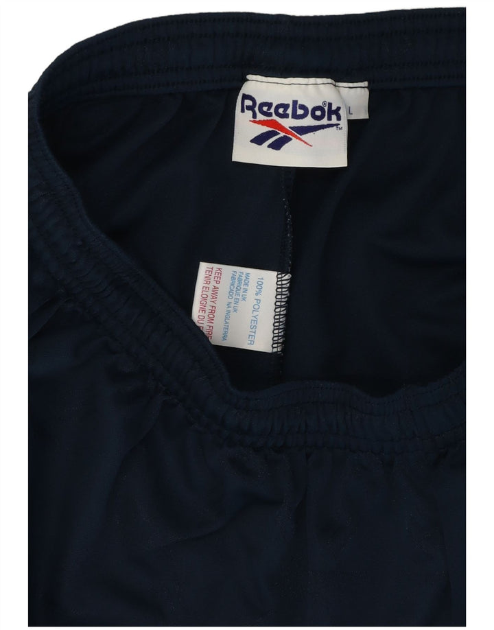 Reebok Short de sport graphique homme grand bleu marine polyester