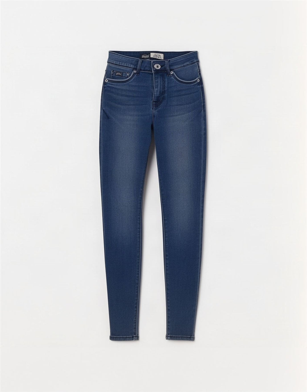 Superdry Jean Alexia Jegging Femme W27 L32 Bleu Coton