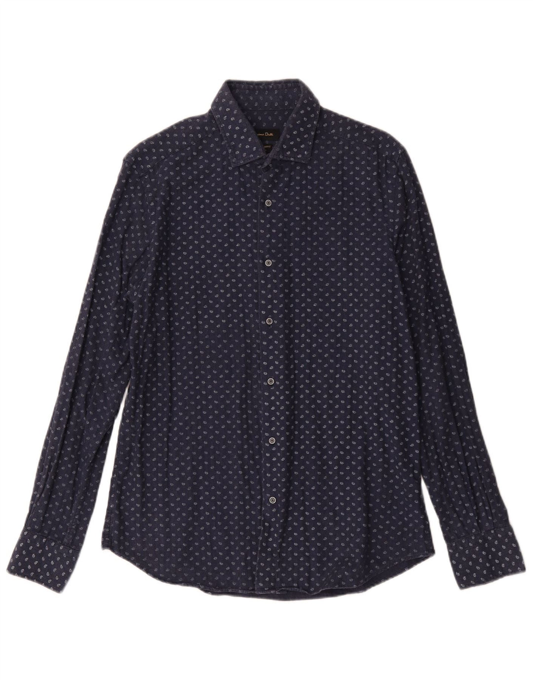 Massimo Dutti Chemise Homme Bleu Marine Moyen Paisley Coton