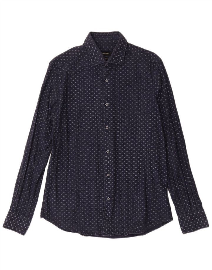 Massimo Dutti Chemise Homme Bleu Marine Moyen Paisley Coton