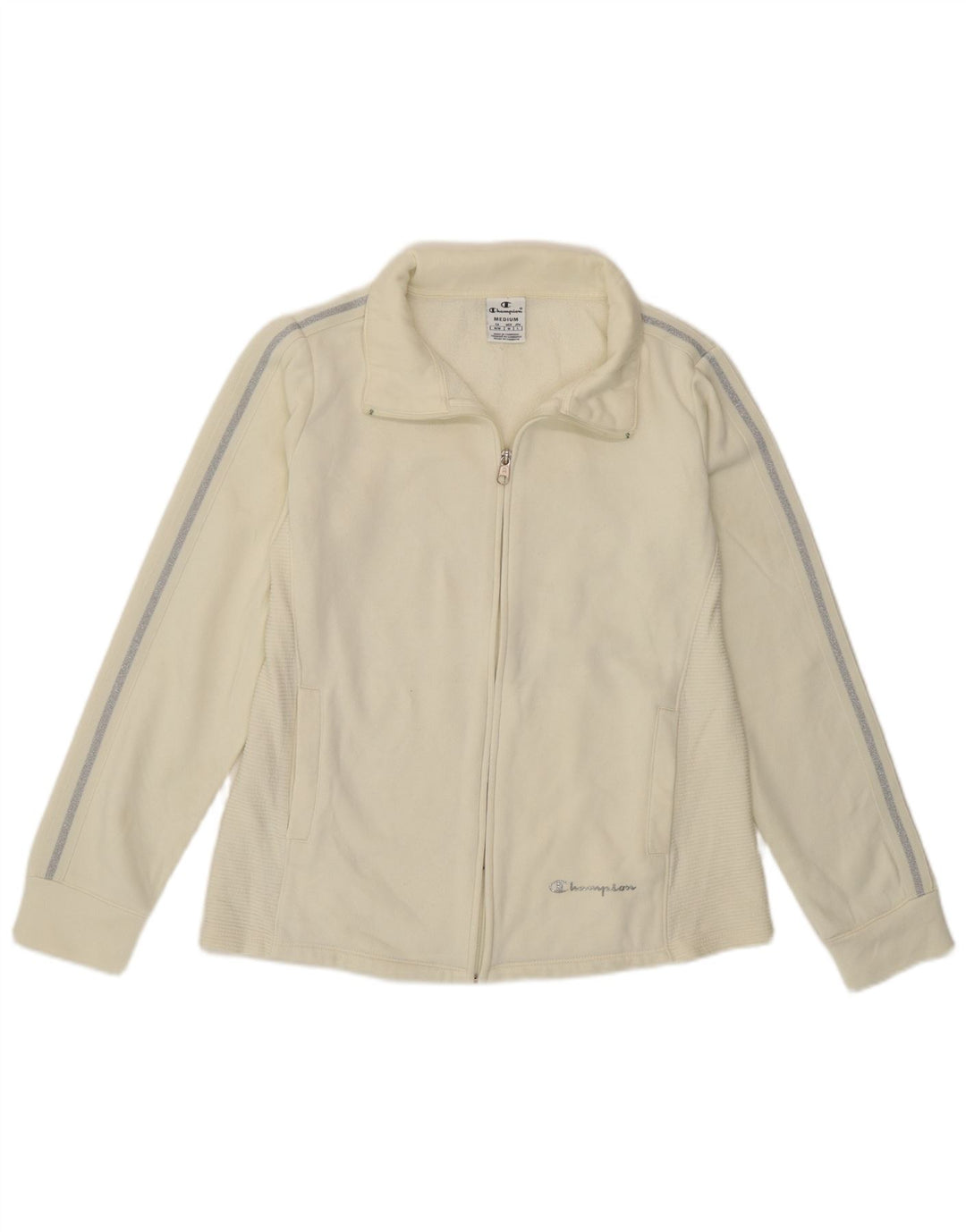 Champion Veste de survêtement pour femme UK 14 Medium Off White