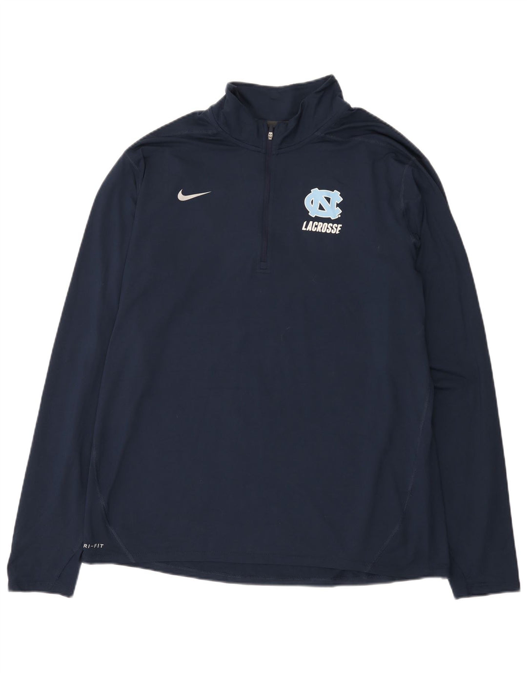 Nike Dri Fit Graphic Pull à col zippé pour homme Bleu marine XL
