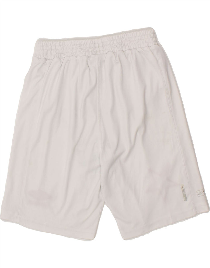 UMBRO Boys Graphic Sport Shorts 8-9 Years Small White Polyester Vintage Umbro and Second-Hand Umbro from Messina Hembry 