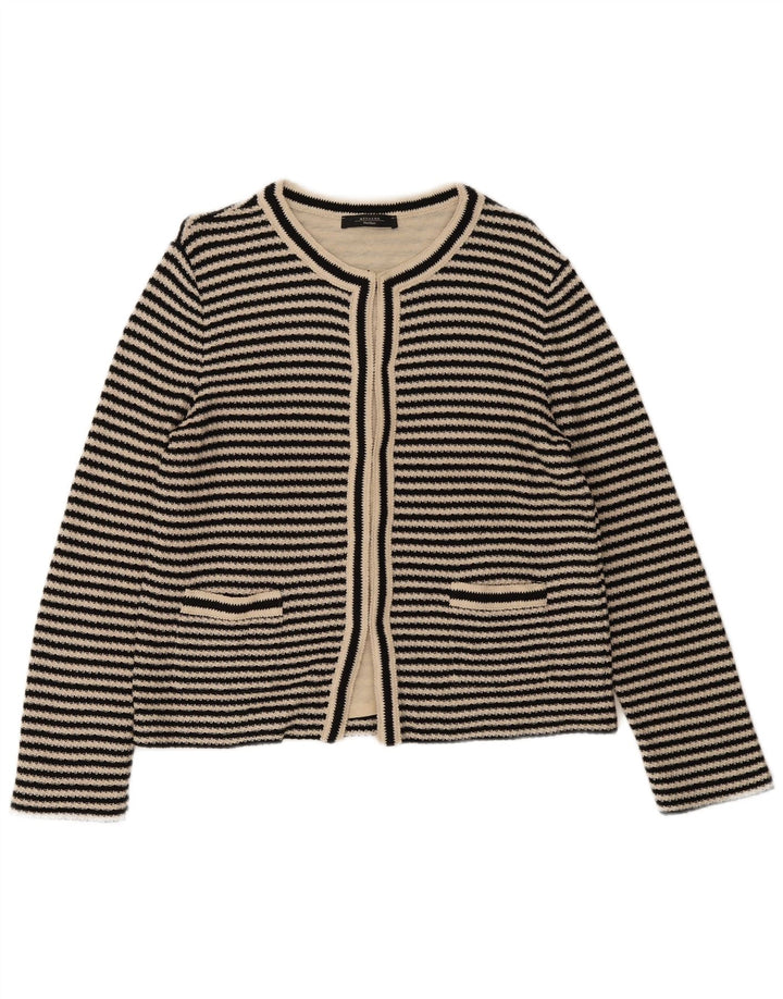 Max Mara Cardigan pour femme UK 14 Medium Noir Rayé