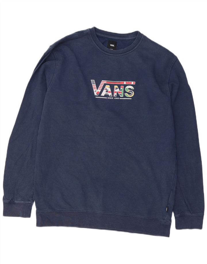 Vans Sweat-shirt graphique pour homme XL en coton bleu marine