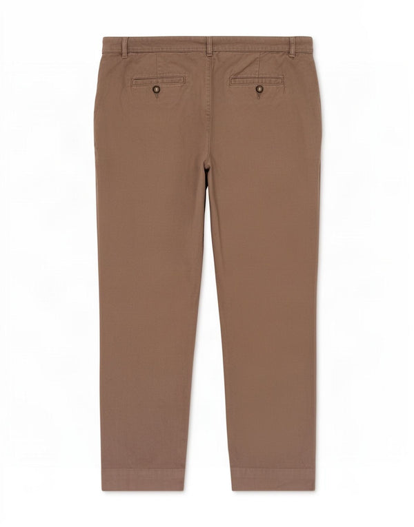 Fat Face Pantalon court droit pour femme UK 12 Medium W34 L25 Gris Coton