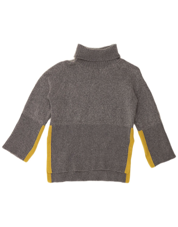 White Stuff Pull col roulé pour femme UK 10 Small Gris Colorblock