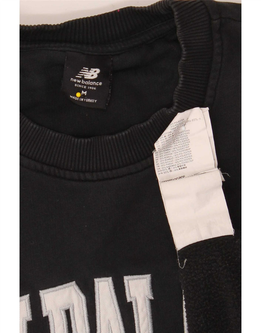New Balance Sweat-Shirt Graphique Homme Noir Moyen Coton