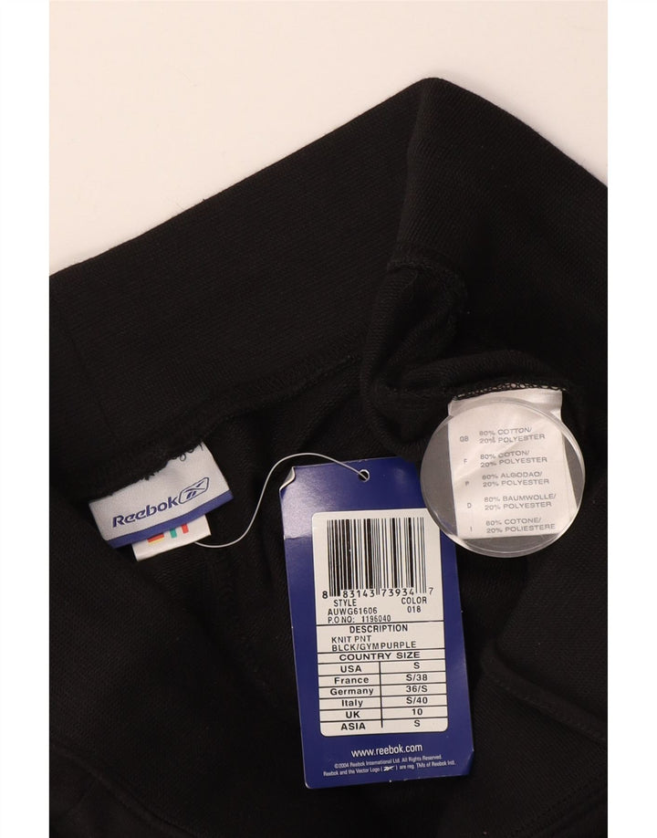 Reebok Pantalon de survêtement pour femme UK 10 Small Noir Coton