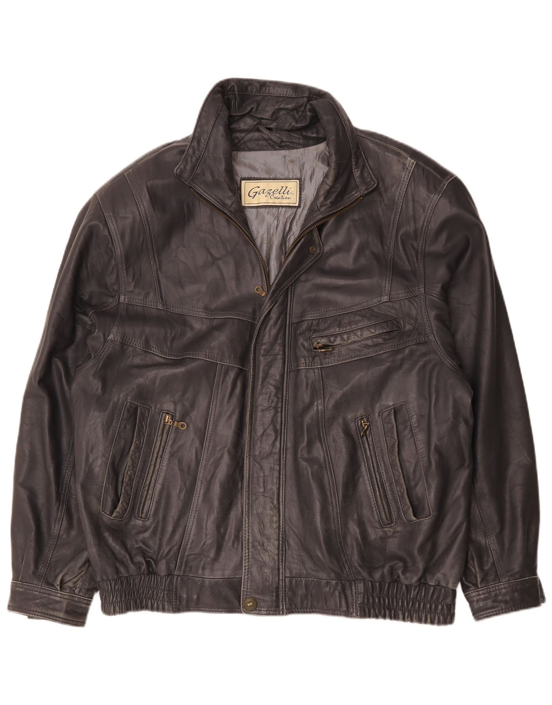Gazelli Veste en cuir pour homme UK 44 2XL Noir