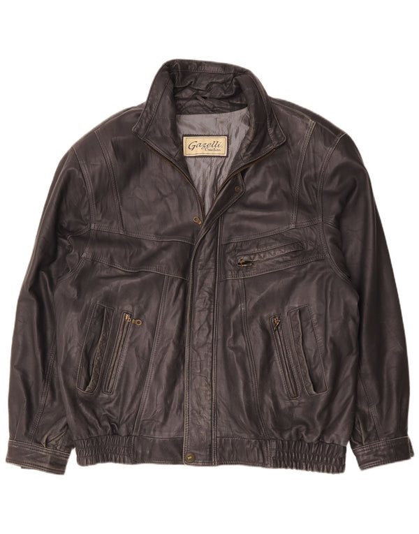 Gazelli Veste en cuir pour homme UK 44 2XL Noir