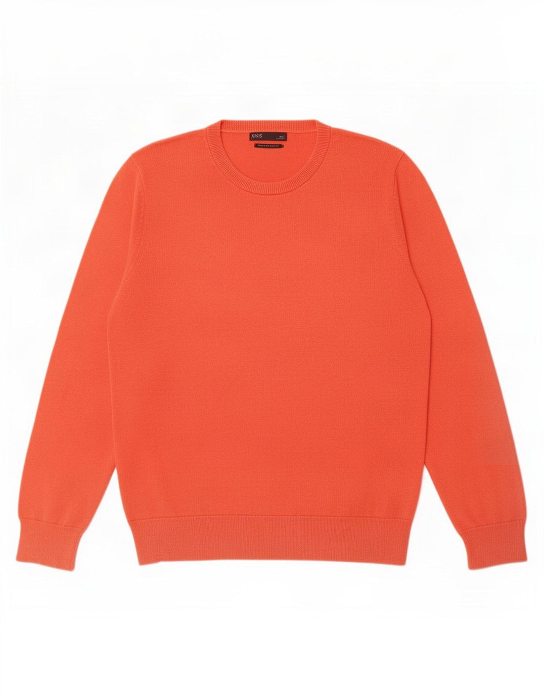 Marks & Spencer Pull à col rond pour homme Orange Taille L