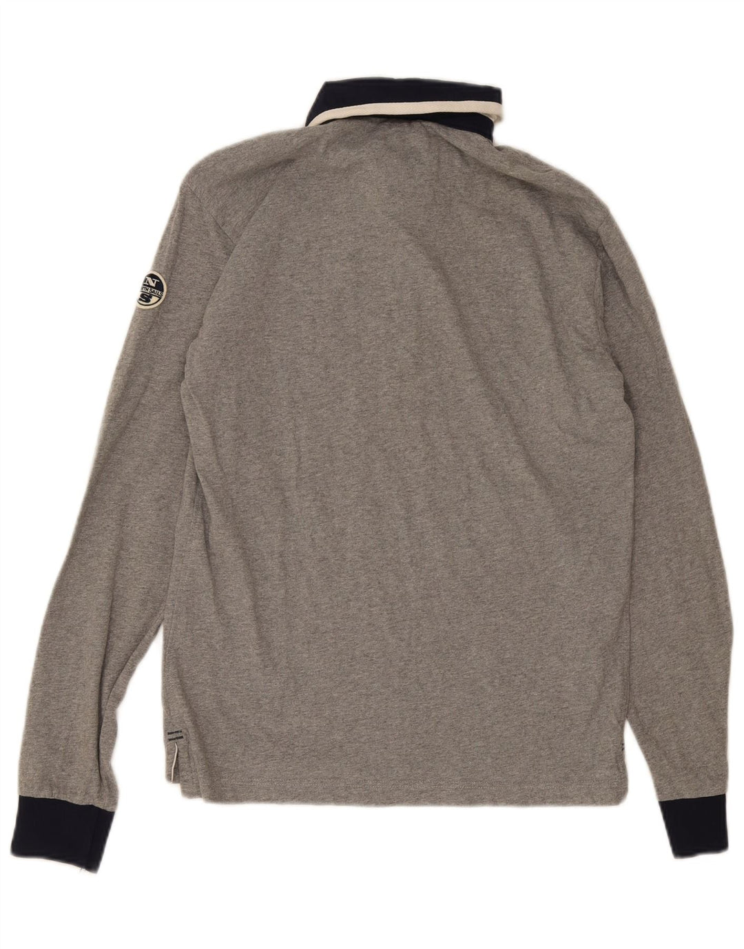 North Sails Polo de Rugby à Manches Longues Homme Coton Gris Moyen