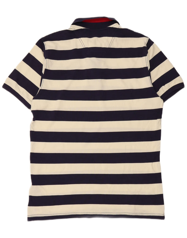 Joules Polo à manches courtes pour homme, coupe classique, grand bleu marine rayé