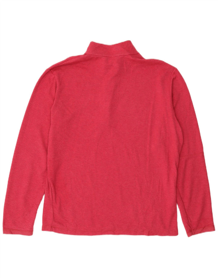 ADIDAS Haut de survêtement à col zippé pour homme en coton rose moyen