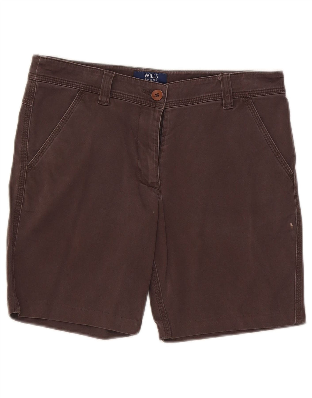 vintage Femme Chino Shorts W28 Coton Gris Moyen