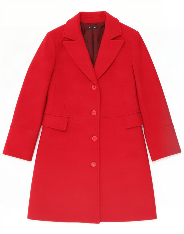 Sisley Pardessus IT 44 Laine Rouge Moyen Femme