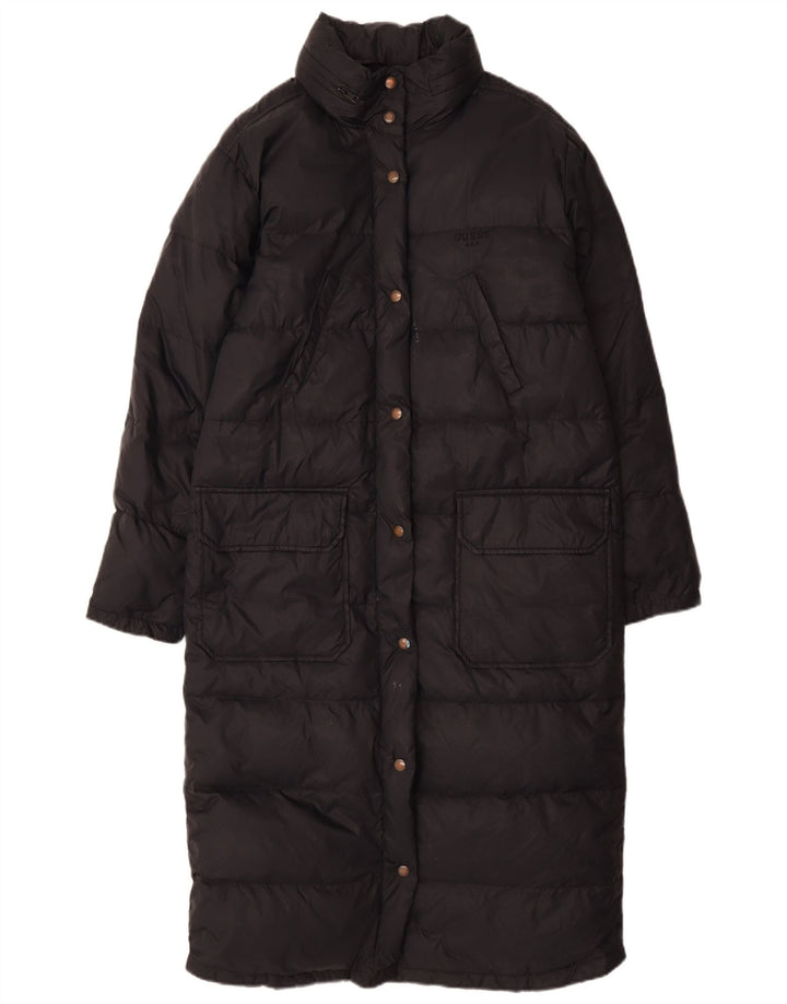 GUESS Manteau rembourré pour femme UK 14 Medium Noir Nylon