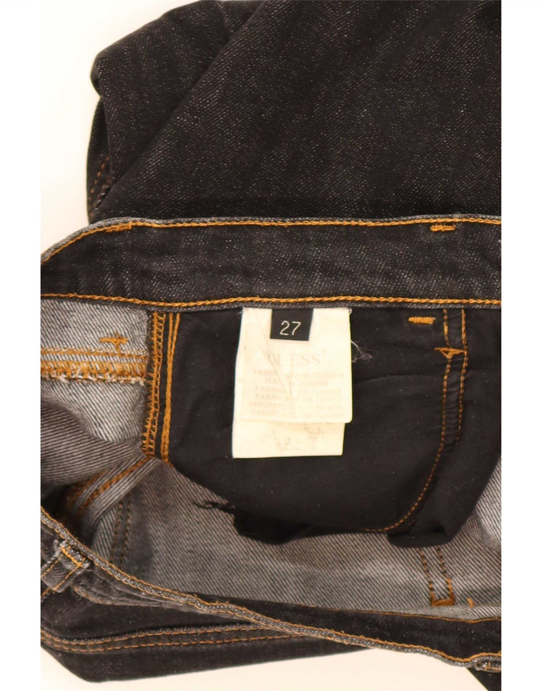 Guess Jean Bootcut Femme W27 L31 Noir Coton