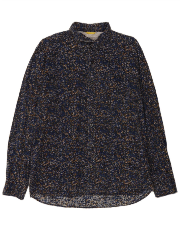 Camel Active Chemise Homme Large Bleu Marine Coton Floral