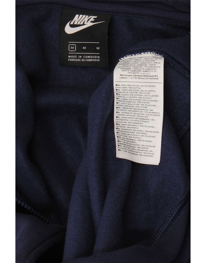 Nike Pull à capuche zippé en coton bleu marine moyen pour homme