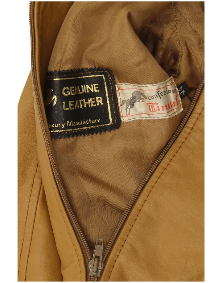 Confezioni Veste en cuir femme IT 44 Cuir beige moyen