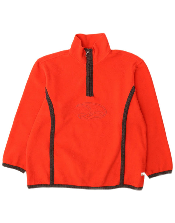 Lotto Pull polaire graphique à col zippé pour femme UK 14 Orange moyen Polyester