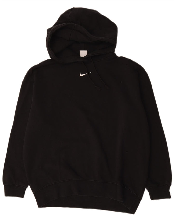Nike Pull à capuche surdimensionné pour homme Petit coton noir