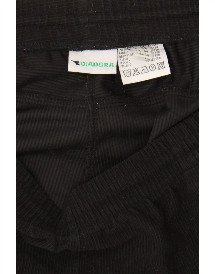 DIADORA Mens Tracksuit Trousers Large  Black Polyester Vintage Diadora and Second-Hand Diadora from Messina Hembry 