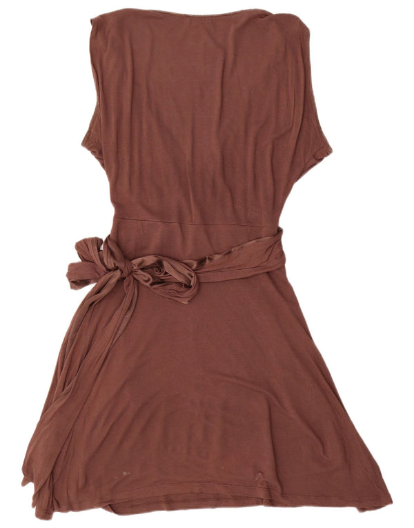 Diesel Robe trapèze sans manches pour femme UK 6 XS Marron