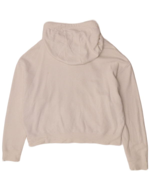 Nike Pull à capuche zippé surdimensionné pour femme Crop Graphic UK 16 Large Blanc