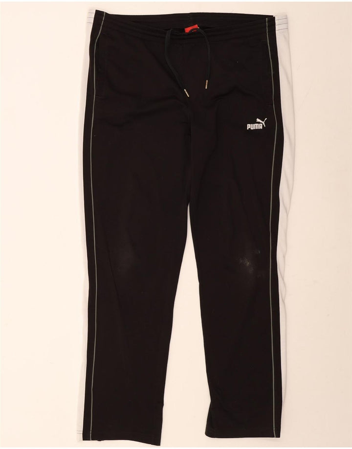 Puma Pantalon de survêtement pour homme Large Noir Colorblock Polyester